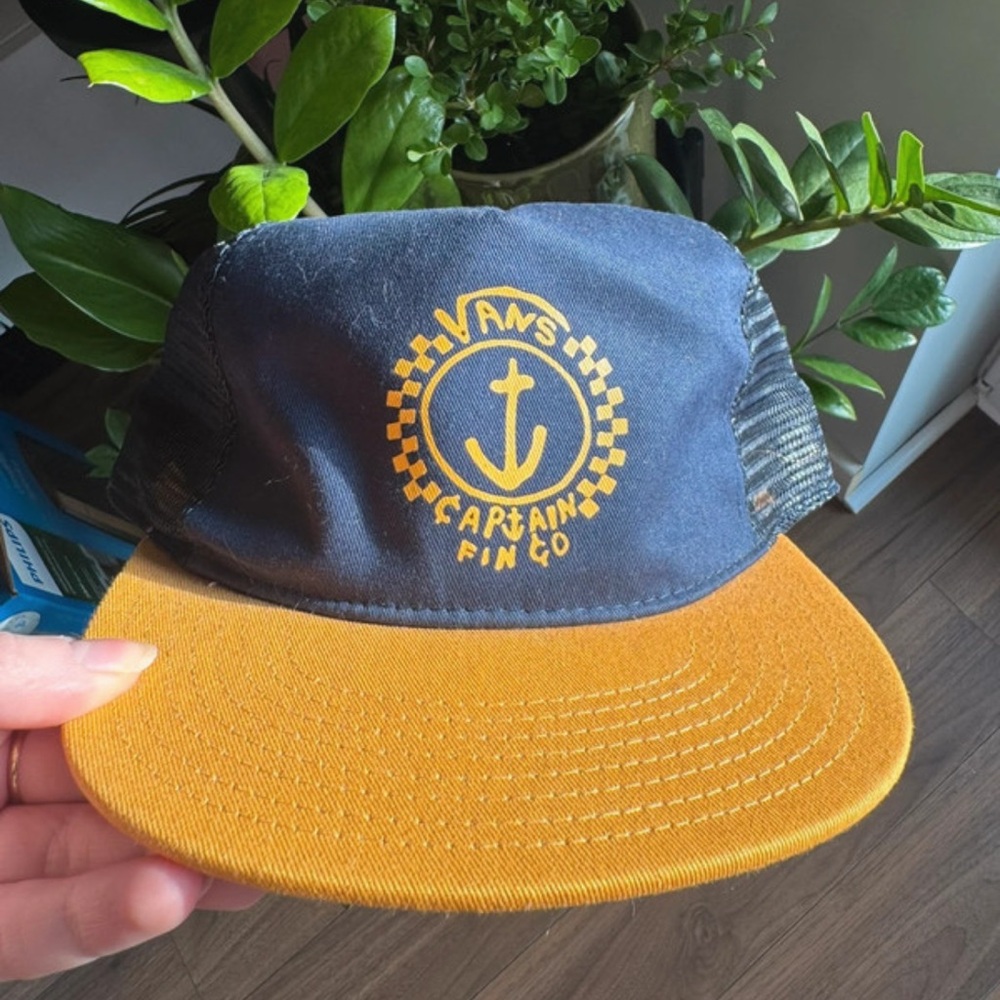 Vans Blue and Yellow Anchor Cap Hat mustard